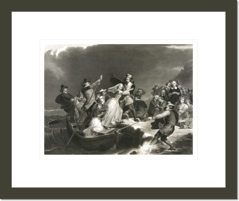 [Landing of the Pilgrims on Plymouth Rock, 1620] / P.F. Rothermel paintr. ; J. Andrews engravr.