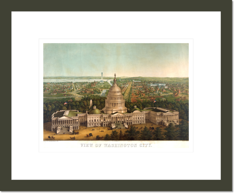 View of Washington City / lith. & print by E. Sachse & Co., Baltimore, Md.