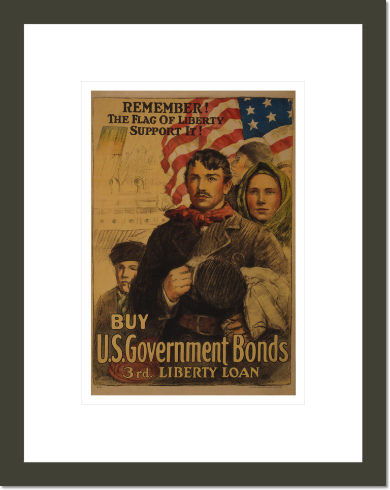 Remember! The flag of liberty - support it! Buy U.S. government bonds 3rd. Liberty Loan