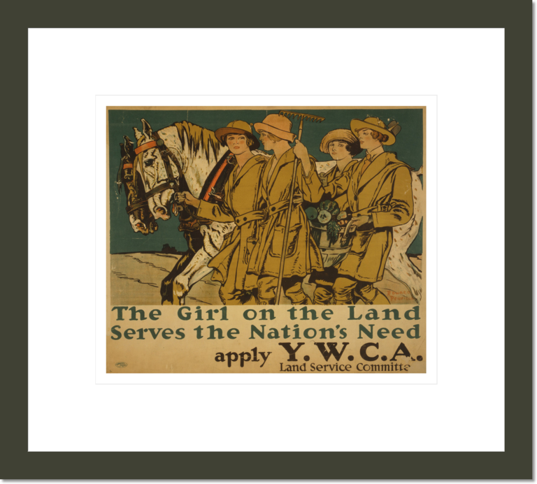 The girl on the land serves the nation's need Apply Y.W.C.A. Land Service Committee / / Edward Penfield.