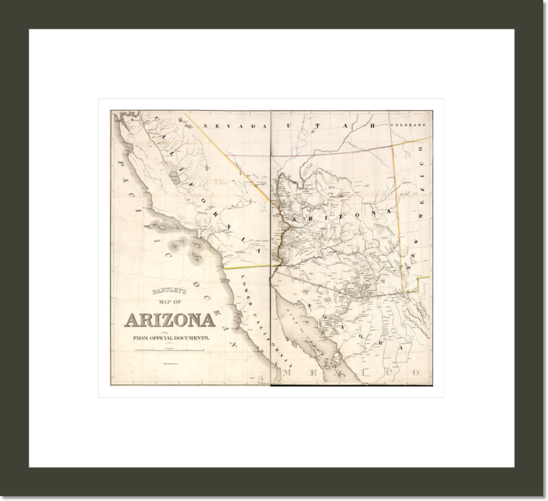 Hartley's map of Arizona.