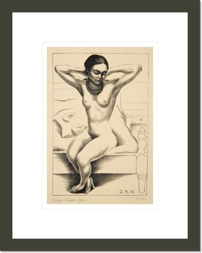 Desnuda sentada con brazos en alto (Frida Kahlo) (Seated nude with raised arms)