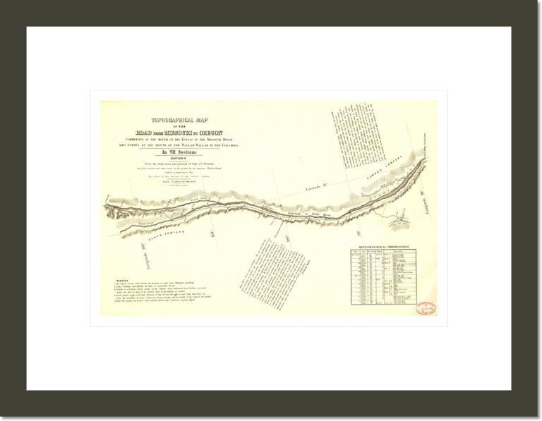Topographical map of the road from Missouri to Oregon, Section II
