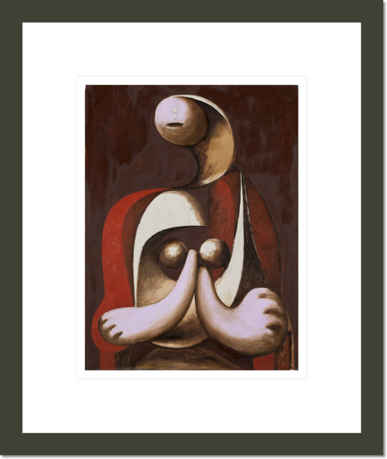Femme assise dans un fauteuil rouge [Woman Seated in a Red Armchair]