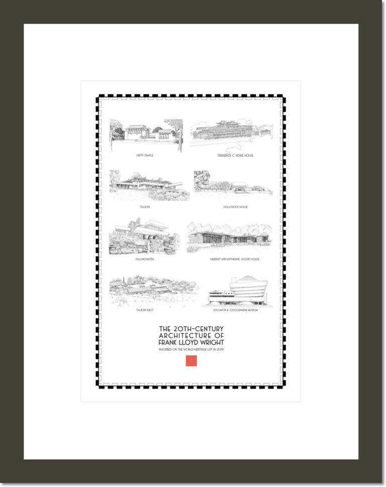 Frank Lloyd Wright UNESCO World Heritage Print II (2020)