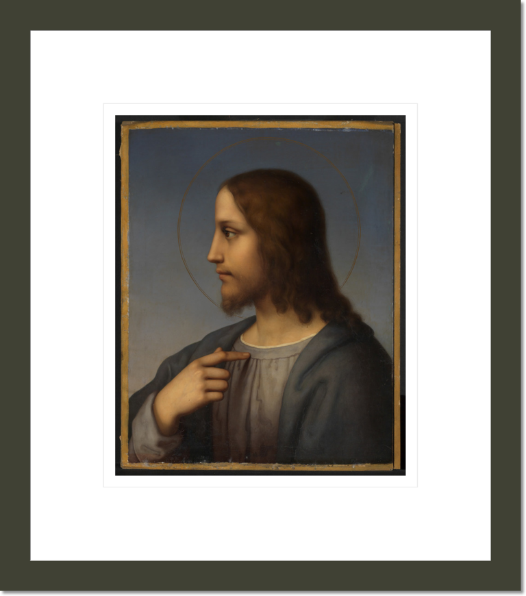 Half-length portrait of Christ in profile