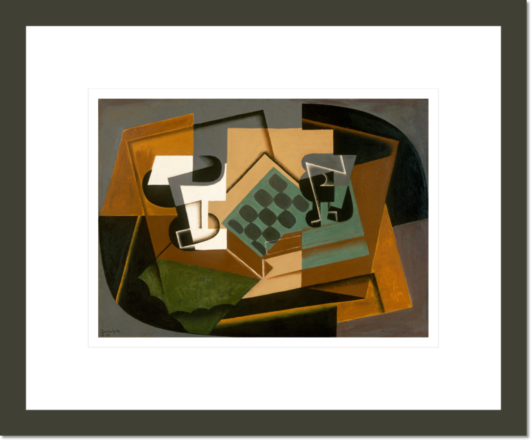 Chessboard, Glass, and Dish