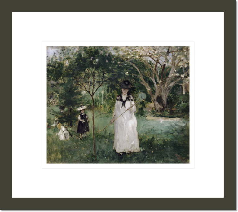 La Chasse aux papillons Madame Pontillon, nee Edma Morisot (1839-1921), soeur de l'artiste et ses filles Jeanne et Blanche