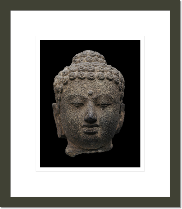 Head of a Buddha, Borobudur period of Central Java