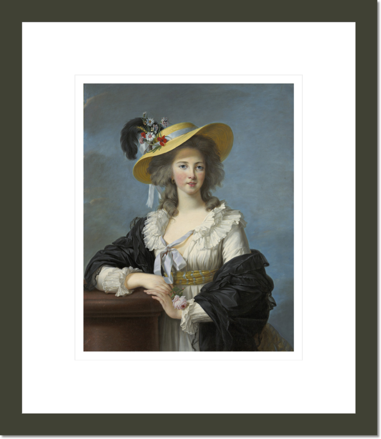 The Duchesse de Polignac Wearing a Straw Hat