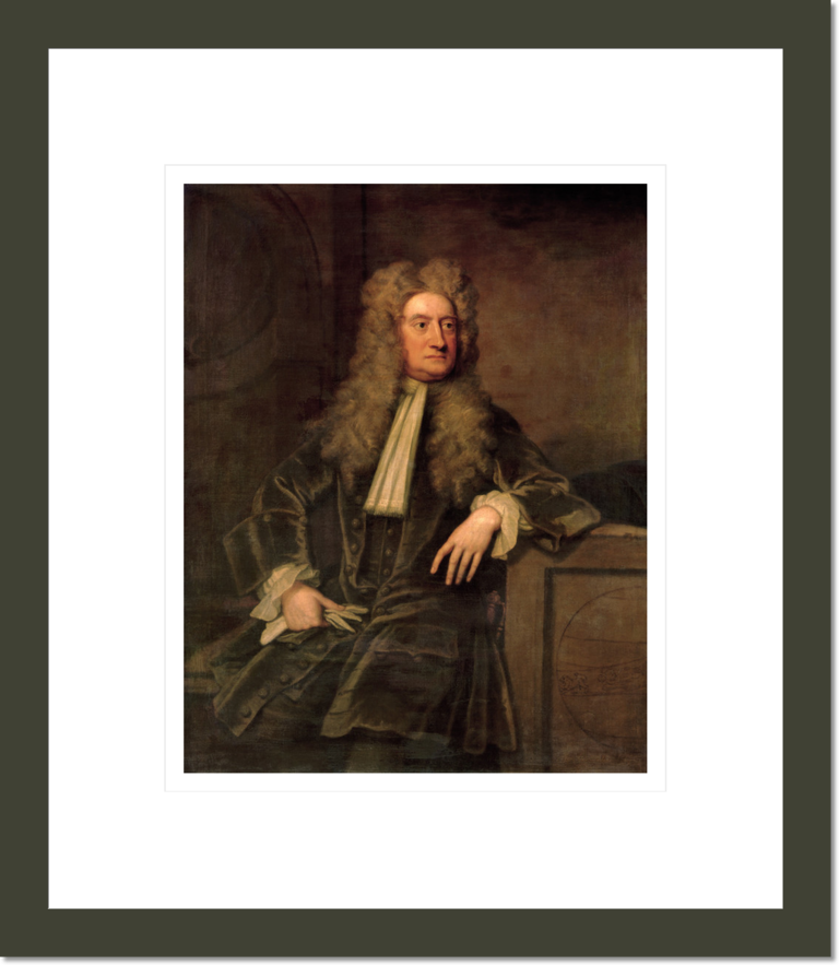 Sir Isaac Newton (oil on canvas)