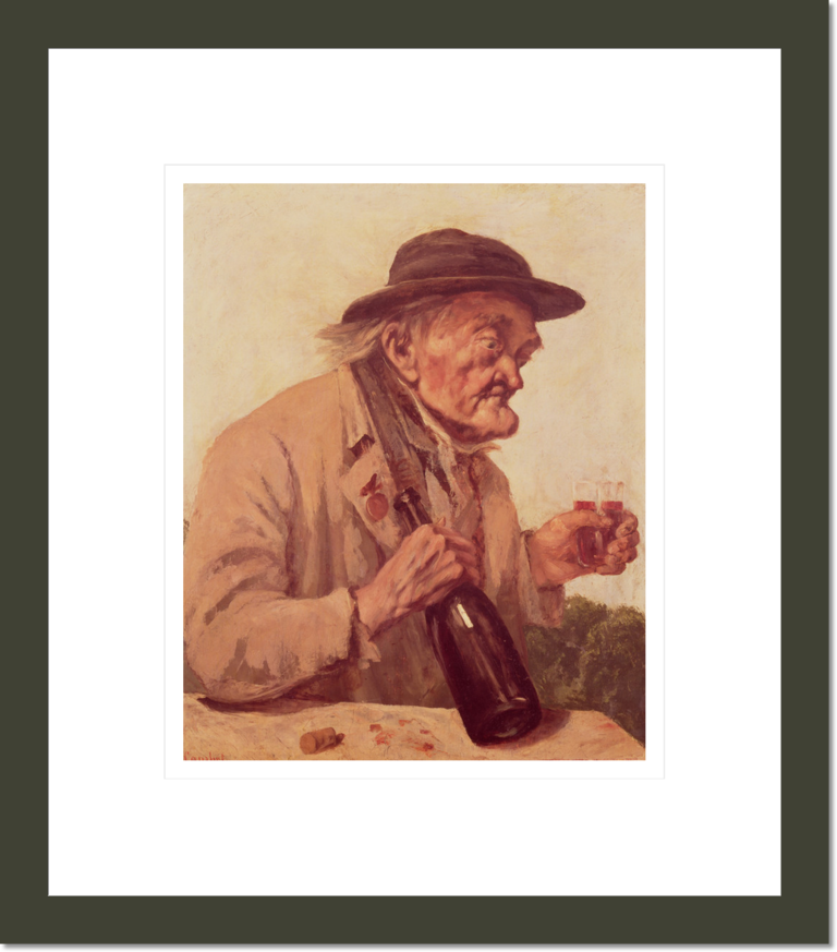Old Man with a glass of wine