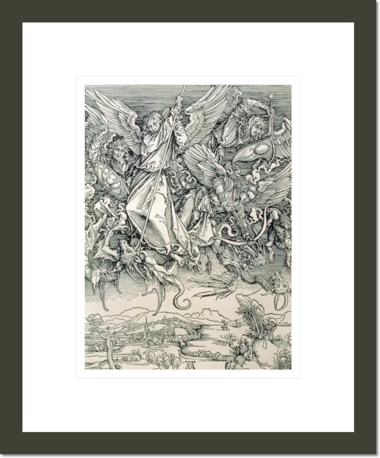 St. Michael Battling with the Dragon from the 'Apocalypse' or 'The Revelations of St. John the Divine'