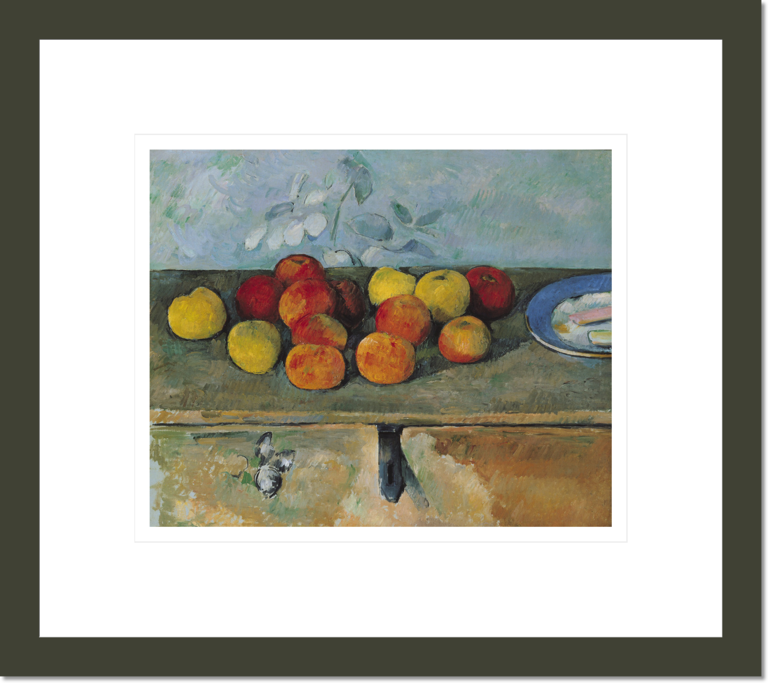 Still life of apples and biscuits